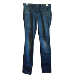 Anthropologie Level 99 Lily Skinny straight dark was jeans‎
